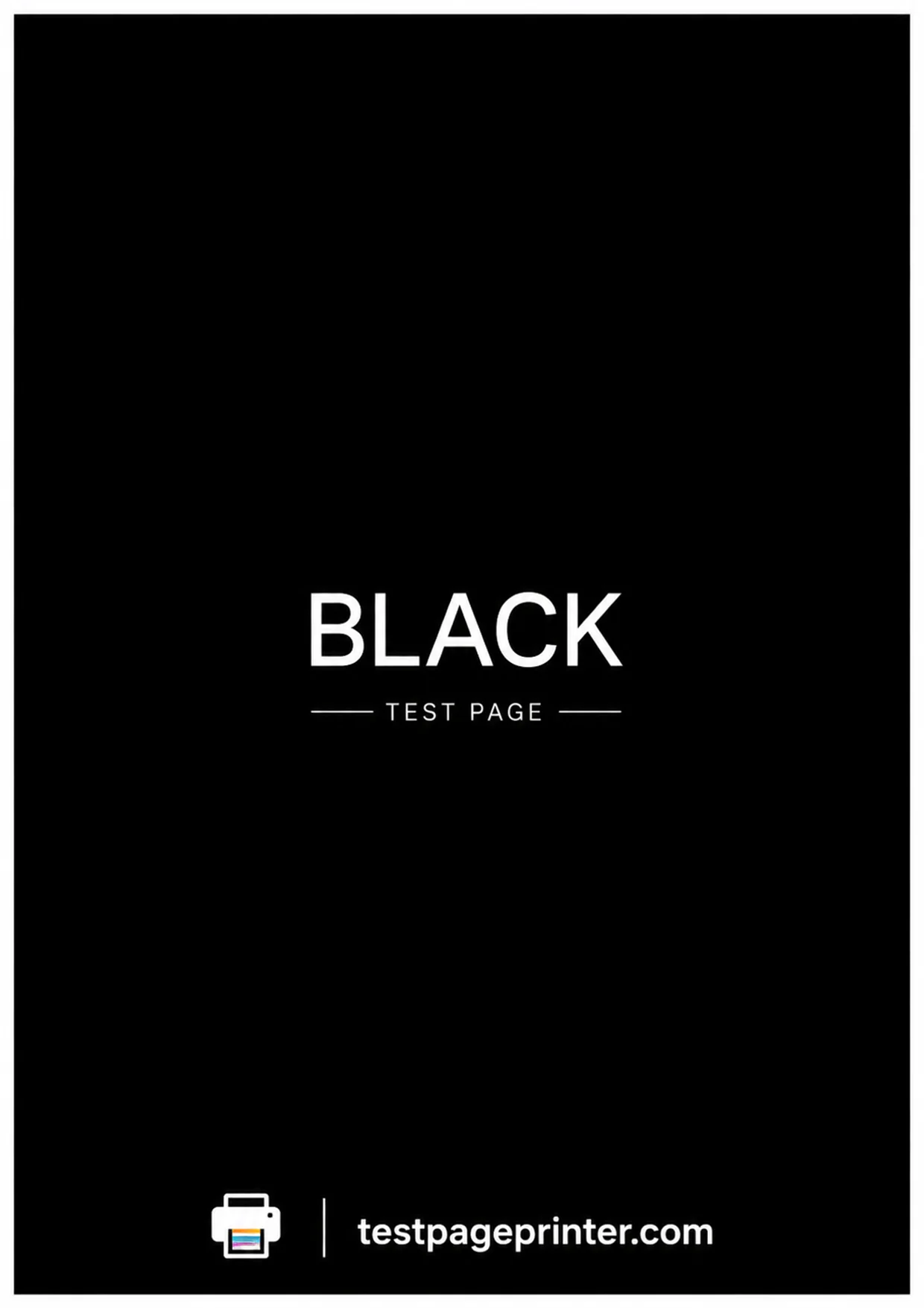 Print test page 7 black individual color printable test page