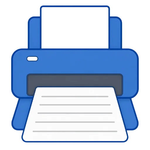 test page printer logo transparent background
